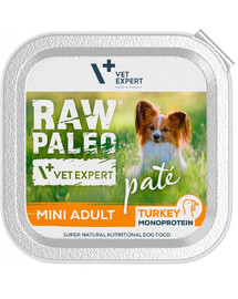 VETEXPERT cibo umido Raw Paleo Pate Adult Mini Turkey