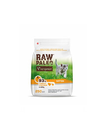 VETEXPERT Raw Paleo Adult Cat Turkey&Chicken per gattini tacchino e pollo 250g