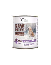 VETEXPERT Raw Paleo Anatra/Duck Adult per cani 800g
