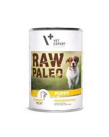 VETEXPERT RAW PALEO Puppy turkey 400g cibo umido per cuccioli tacchino