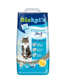 BIOKAT'S Classic 3w1 Fresh 10 l in bentonite al profumo di fiori di cotone