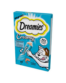 DREAMIES Creamy Snack con salmone per gatti 4x10g