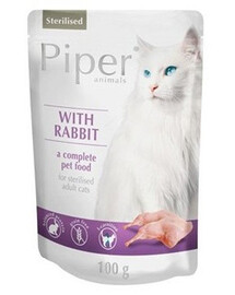 DOLINA NOTECI PIPER Animals con coniglio per gatti dopo la sterilizzazione 100g