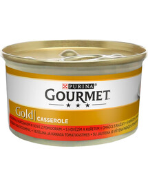 GOURMET Gold Manzo e pollo in salsa di pomodoro 85 g