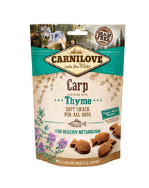 CARNILOVE Semi moist snacks delicati snack con carpa e timo 200g