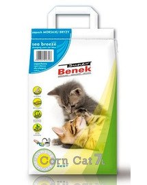BENEK Super corn cat lettiera per gatti al mais con profumo marino 7l