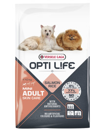 VERSELE-LAGA Adult Skin Care Mini - Alimento per cani adulti di razza piccola e miniatura con pelle sensibile Salmone 7,5 kg