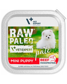 VET EXPERT RAW PALEO Pate Puppy Mini Beef 150 g patè per cuccioli manzo