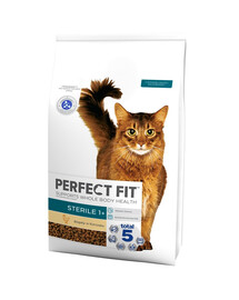 PERFECT FIT Sterile 1+ Alimento secco completo ricco di pollo 7kg per gatti adulti sterilizzati