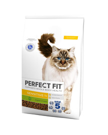 PERFECT FIT Sensitive 1+ Alimento completo ricco di tacchino per gatti adulti sensibili 7kg