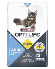 VERSELE-LAGA Opti Life Cat Sterlised/Light Chicken 2.5 kg per gatti sterilizzati