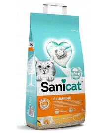 SANICAT Clumping Vainille-Mandarine 8L lettiera bentonite per gatti
