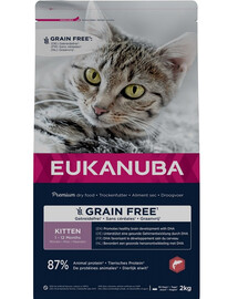 EUKANUBA Grain Free Kitten Salmone 2 kg per gattini in crescita