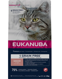 EUKANUBA Grain Free Senior Salmone 2 kg per gatti anziani
