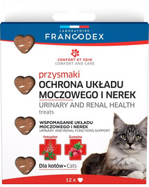 FRANCODEX Trattamenti per la salute delle vie urinarie e dei reni per gatti 12 pezzi.