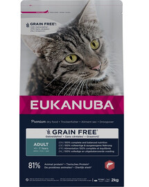 EUKANUBA Grain Free Adult Salmone 2 kg per gatti adulti