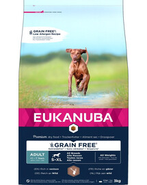 EUKANUBA Grain Free S-XL Adult Gioco 3 kg per cani adulti