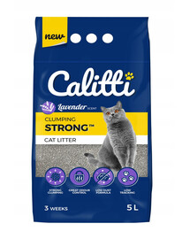 CALITTI Strong Lettiera per gatti in bentonite alla lavanda 5 l