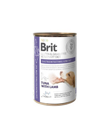 BRIT Grain Free Veterinary Diets Gastrointestinal Low Fat 400 g tonno con agnello