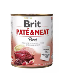 BRIT Pate&Meat beef 800g paté di manzo per cani