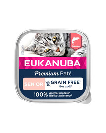 EUKANUBA Grain Free Senior Paté per gatti senior Salmone 16 x 85 g