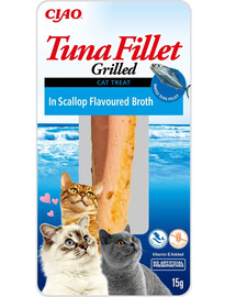 INABA Tuna fillet in scallop broth 15g filetto di tonno in brodo con capesante per gatti