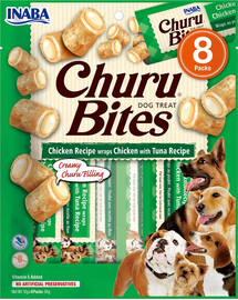 INABA Churu Bite Chicken 8 x 12g snack di pollo e tonno per cani