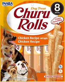 INABA Churu Rolls Chicken 8 x 12g snack di pollo per cani