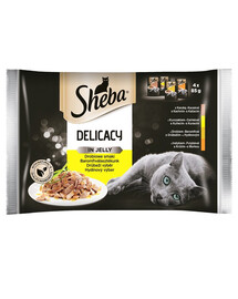 SHEBA Selezione Delicata bocconcini in salsa mix gusti pollame 52 x 85g