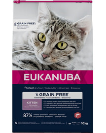 EUKANUBA Grain Free Kitten Salmone 10 kg per gattini in crescita