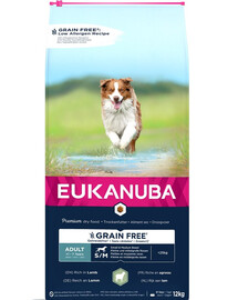 EUKANUBA Grain Free S/M Adult Agnello 12 kg per cani adulti di piccola e media taglia