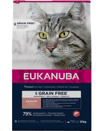 EUKANUBA Grain Free Senior  Salmone 10 kg per gatti anziani