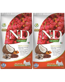 FARMINA N&D Quinoa Adult Mini Skin&Coat Herring, Coconut 2 x 2.5kg