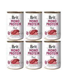 BRIT Mono Protein Beef 6 x 400g alimento monoproteico con manzo