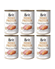 BRIT Mono Protein Turkey & Sweet Potato 6 x 400g alimento monoproteico con tacchino e patate dolci