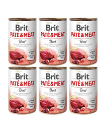 BRIT Pate&Meat beef 6 x 400g paté di manzo per cani