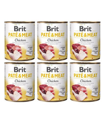 BRIT Pate&Meat chicken 6 x 800g paté di pollo per cani