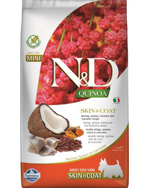 FARMINA N&D Quinoa Adult Mini Skin&Coat Herring, Coconut 2.5 kg