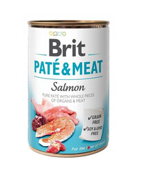 BRIT Pate&Meat salmon 400g paté di salmone per cani