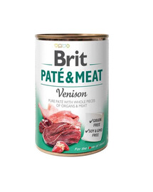 BRIT Pate&Meat venison 400g paté di cervo per cani