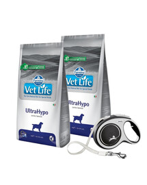 FARMINA Vet Life UltraHypo Dog 12 kg  + FLEXI New Comfort L Tape 8 m GRATIS