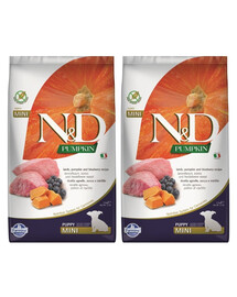 FARMINA N&D Puppy Mini Pumpkin Lamb & Blueberry Puppy 2 x 7kg