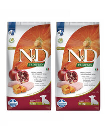 FARMINA N&D Pumpkin Puppy Mini Chicken, Pumpkin & Pomegranate 2 x 7kg