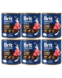 BRIT Premium by Nature 6 x 800g manzo e frattaglie per cani