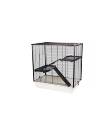 INTERZOO Frodo + Plastic Klatka dla gryzoni 78 cm ciepły szary