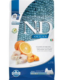 FARMINA N&D Ocean Adult Mini Codfish, Pumpkin and Orange 800 g