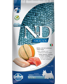 FARMINA N&D Ocean Adult Mini Salmon, Cod & Canatloupe 7 kg