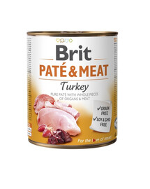 BRIT Pate&Meat turkey 800g paté di tacchino per cani