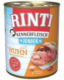 RINTI Kennerfleish Junior Chicken 6x400 g z kurczakiem dla szczeniąt