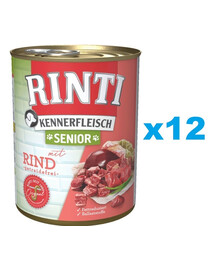 RINTI Kennerfleish Senior Beef con manzo per cani anziani 12 x 800g